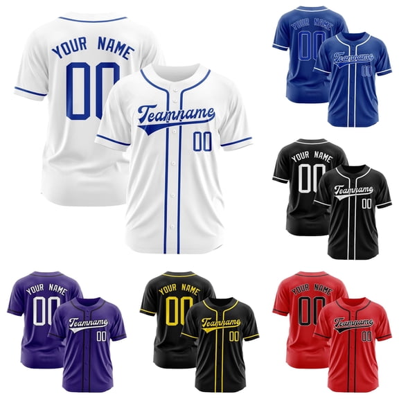 Men Custom Baseball Printed Name Sport Shirts For Athletic Wear White M