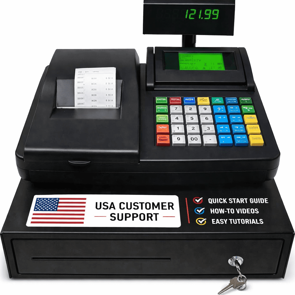 Sharp XE-A407 Business POS Machine, Thermal 99 Dept Cash Register