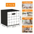 thumbnail image 2 of BAJYOJI 6 Pack Fabric Storage Cubes with Handle, Foldable 11 Inch Cube Storage Bins, Storage Baskets for Shelves, Storage Boxes for Organizing Closet Bins, 2 of 8