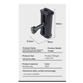 thumbnail image 2 of Mini empuñadura lateral con montaje de tornillo doble de 1/4 para cámara digital sin espejo, jaula para cámara DSLR, llave incorporada, 2 of 8