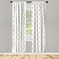 thumbnail image 4 of Ambesonne Time out Window Curtains, Basketball Concept Gesture, Each 28" W x 63" L, Beige Ruby White, 4 of 4