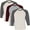 Natural Heather/Granite Heathe/Vn Heather/Vn Burgundy/Natural Heather/Granite Heathe, variant on Girls' Baseball 3/4 Sleeve T-Shirt (Pack of 3)