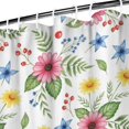 thumbnail image 3 of Pioneer Flower Floral Print Pattern Shower Curtain 72"x72", Bathroom Decorative Shower Curtain Set with 12 Hooks, Waterproof Washable, 3 of 6