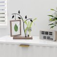 thumbnail image 2 of Unique Wooden Photo Frame Metal Tree Vase Double Sided Display Unique Mother's Day Gift, 2 of 5