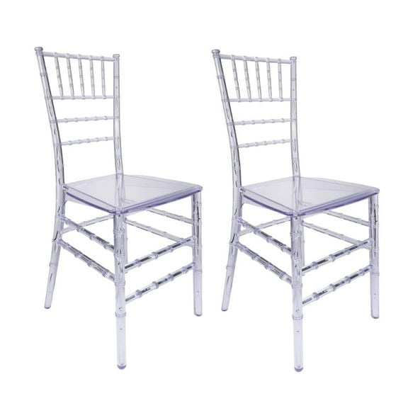 Clear Resin ThinVisible Chiavari Chair, 2 Chair Bundle by Chivari
