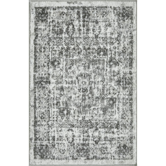 Loomaknoti Rhane Aberd 2' x 3' Gray Oriental Indoor Accent Rug