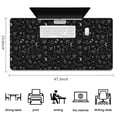 thumbnail image 5 of Long Mouse Pads for Desk,Black White Halloween Skull Bat Moon Desk Mats on Top Of Desks, Desk Mouse Pad Extra Large with 3mm Non-Slip Base and Stitched Edge for Gaming,Work,Home 47.3"x23.6", 5 of 5
