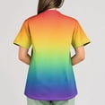 thumbnail image 5 of Hearthz S-5XL Tie-Dye Gradient Womens Scrub Tops Printed Plus Size Scrubs Shirt V Neck Short Sleeve Nurses Working Uniforms with Pocket, 5 of 5