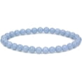 thumbnail image 1 of Angelstones Bracelet Extensible en Perles Rondes de Pierre Précieuse Angelite Bleue Naturelle 6mm 7 Pouces Unisexe, 1 of 5