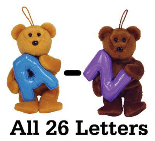 MWMT Bear Letter Alphabet Ty Beanie Baby I 