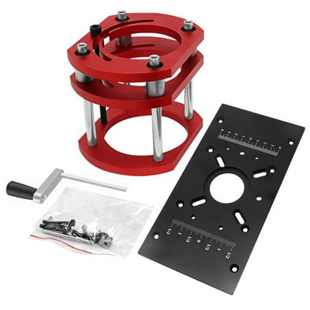 

Router Lift with Fixed Base-Router Insert Plate-Woodworking Universal Router Lift Base for 65mm Dia Router Motor-Black