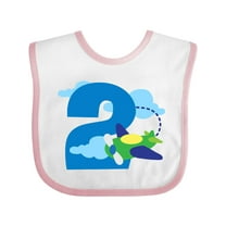 Inktastic 2nd Birthday Airplane Pilot Boys Baby Bib