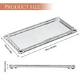 thumbnail image 4 of FOUNDLDF Dresser Mirror Perfume Tray, Silver Glass Serving Tray, Crystal Crushed Diamond Tray , Silver Decorative Bathroom Tray, Crystal Tray for Home Decoration, Party, Hotel Banquet, 4 of 18