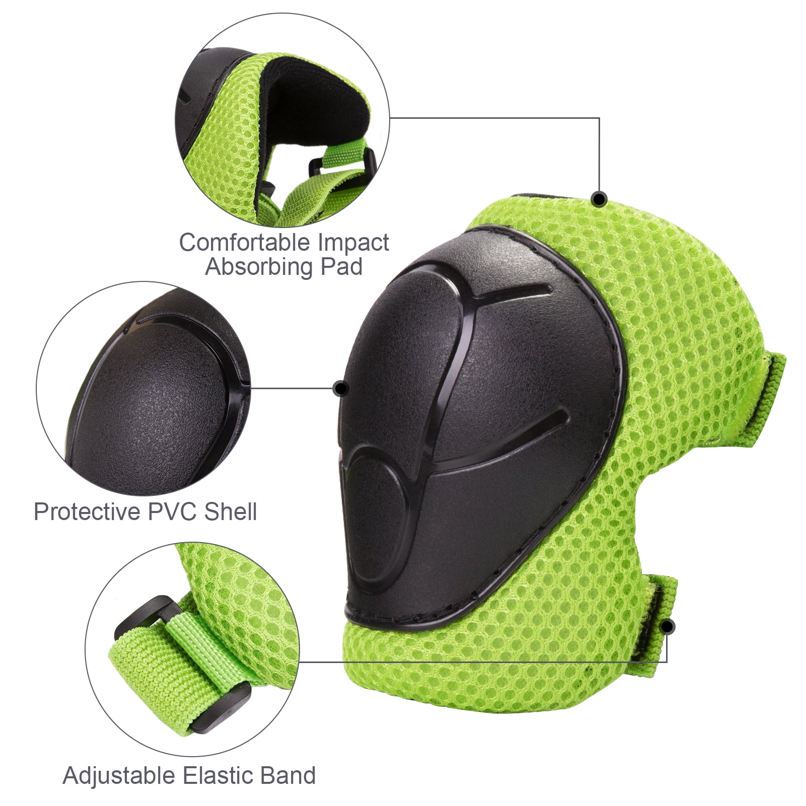 Wdmiya Kids Bike Helmet Toddler Helmet, Multi-Sport Protective Gear Set for 2-8 Years Boys Girls Child, Cycling Helmet with Knee Pads Elbow Pads Wrist Guards, Green Dinosaur