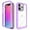 Purple, variant on SaniMore for iPhone 14 Pro Two-Layer Structure Transparent Case, Rugged Clear PC Back & TPU Bumper [Not Yellowing Technology] Full Body Protective Case for iPhone 14 Pro, Pink
