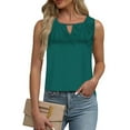 thumbnail image 2 of Diufon Tank Tops for Women Hollow-Out V Neck Sleeveless T-Shirts Summer Casual Solid Color Tees, 2 of 6