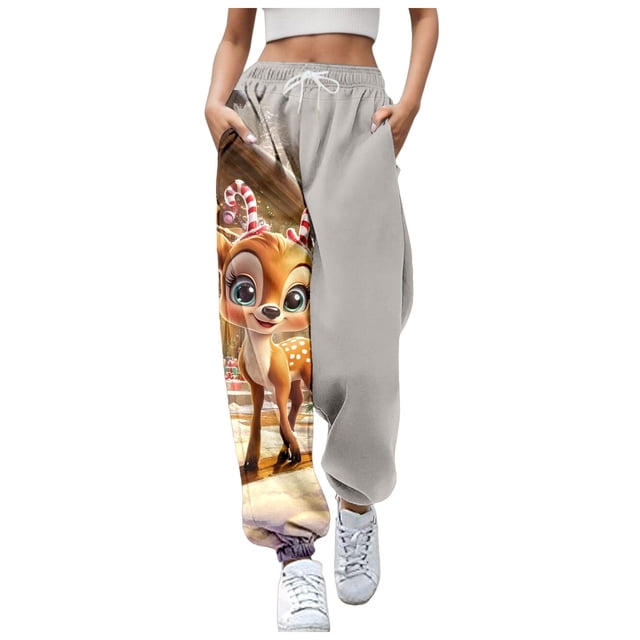 WEAIXIMIUNG Pantalons pour Femmes avec Poches Pantalons de Pâques pour Femmes
