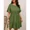 Army Green, variant on Cuteduck Womens Plus Size Dresses Short Sleeve Ruffle Hem Tiered Textures Babydoll Dress 0X-4X