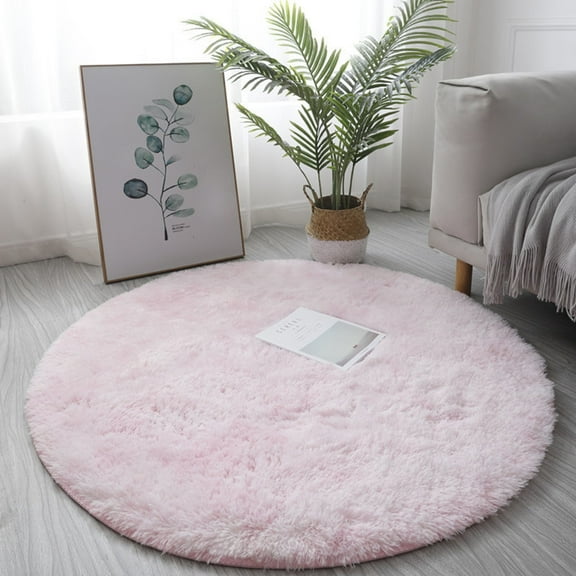 Plush Carpet 120X120Cm,Round Soft Area Rugs for Boys Girls Room Princess Plush Shaggy Carpet Cute Circle Nursery Rug for Boys Baby Girls Bedroom Living Room Home Decor Small Circular Carpet