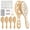 Style 1, variant on 6 Sets DIY Wooden Hairbrush Craft Kit 8.27 Pearl Shell, Square White Hair brush Make Your Own Girls Night Party Supplies for DIY Gift Wedding Birthday Christmas Party Crafts