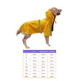 thumbnail image 2 of Methold Reflectante mascota perro cachorro gato con capucha impermeable impermeable chaqueta con capucha Ropa para mascotas amarillo SG, 2 of 4