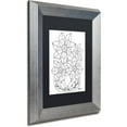 thumbnail image 2 of Trademark Fine Art "Flower Design 5" Canvas Art by KCDoodleArt Black Matte, Silver Frame, 2 of 4