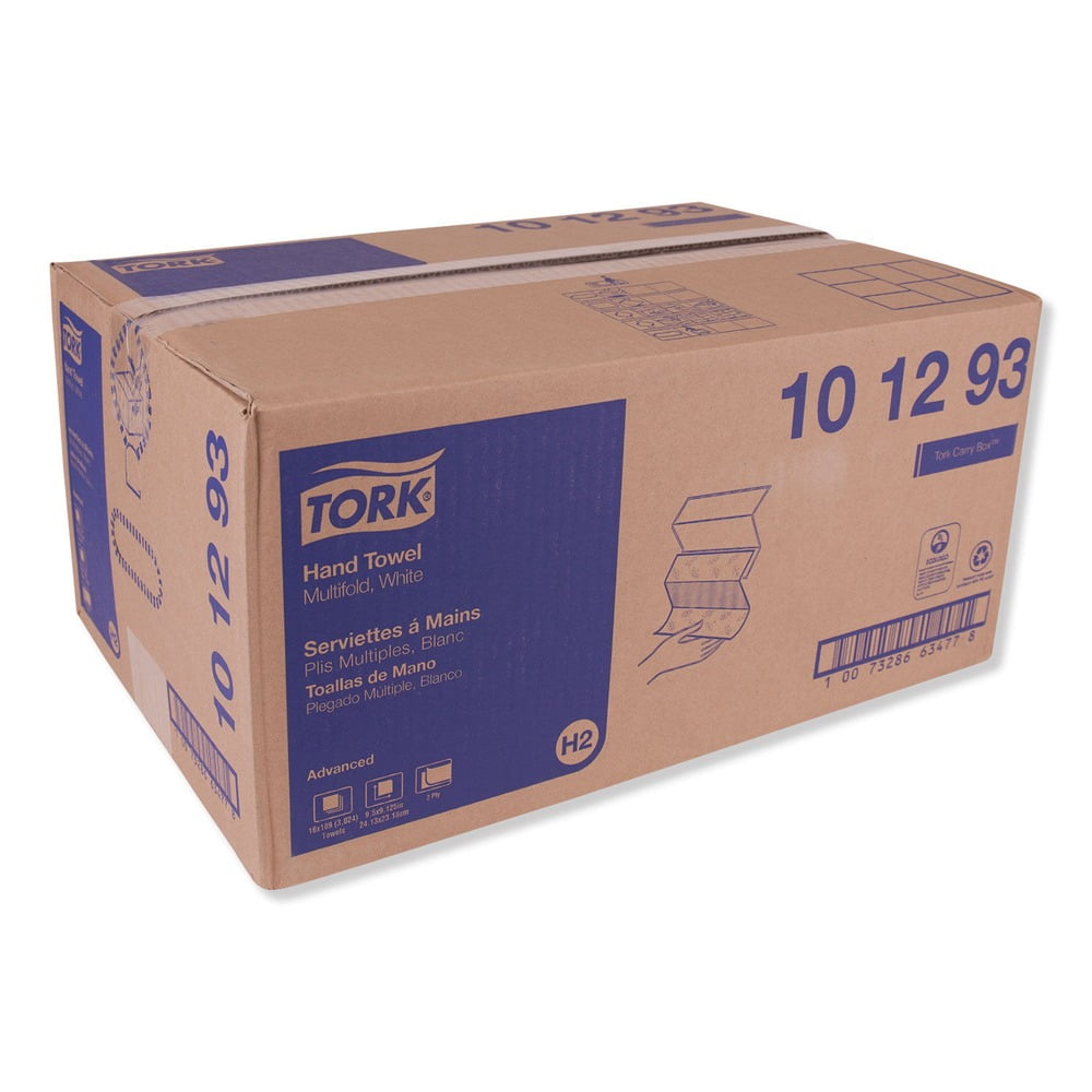 Tork Molnlycke Xpress 101293 Multi-Fold Hand Towel, 9-1/2 in L x 9.13 in, 189, Recycled Fiber/Paper, White, 2 Plys