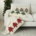 thumbnail image 5 of Nourison Holiday Tree Loops 12" X 24" Ivory Red Throw Pillow, 5 of 6