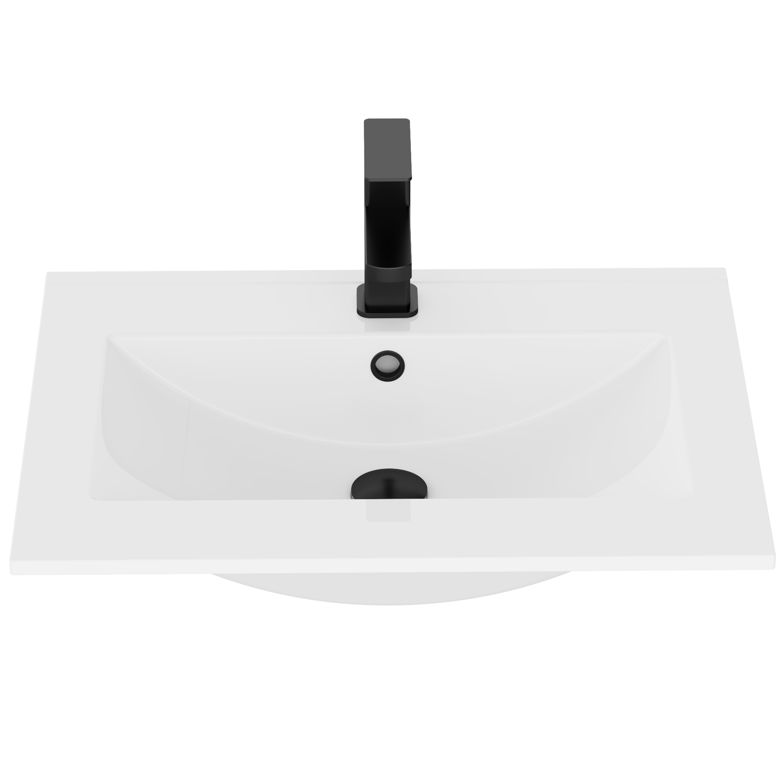 24" Ceramic Intergrated Sink Top, Zinc Alloy Faucet