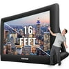 Inflatable Projector Screen 16 Feet Movie Theater Screen+blower Complete Set