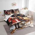 thumbnail image 3 of Manfei Wild Christmas Reindeer 7pcs Bedding Comforter Set,Retro Santa Claus Queen Bedding Sets,Red Berry Xmas Flower Queen Sheet Sets For Girls Boys,Super Cozy Room Decor Reversible, 3 of 8