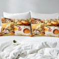 thumbnail image 4 of Manfei Autumn Pumpkin Bed Sheets Set Queen Size,Thanksgiving Day Bedding Sets Queen Size,Lodge Cabin Bed Sheets Queen,Breathable Teens Bedroom Decor,4 Pieces, 4 of 6