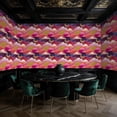 thumbnail image 5 of Boho Peel and Stick Wallpaper Mystical Sky Pink Sun Crescent Moon Golden Cloud Accents Wall Mural 23.6in x 9.8ft Self Adhesive Removable Wall Paper Contact Paper for Nursery Bedroom Cabinets, 5 of 8