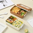 thumbnail image 4 of SLYNSHome Classic Bento Box Adult Lunch Box - Leakpoof 3-Compartment Lunch Containers for Adults with Utensil Set Dishwasher and Microwave Safe, 4 of 8