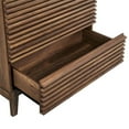 thumbnail image 6 of Pemberly Row Contemporary Slatted 5-Drawer Chest Chest in Walnut, 6 of 8