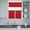 Red, variant on 3 Piece Kitchen Curtains and Valances Set Grey White Stripes Cafe Curtains 36 Inch Length Simple Geometric Modern Monochrome Valance & Tier Curtain for Living Room Bedroom Window 54"x18" 27"x36"*2