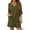 001Army Green, variant on Two Piece Sets for Women V Neck 3/4 Sleeve Tshirts and Shorts with Pockets Drawstring Waist Vacation Loose Matching Outfits Army Green 2XL