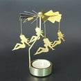 thumbnail image 2 of Clearance! Hot Spinning Rotary Metal Carousel Tea Light Candle Holder Stand Light Xmas Gift, 2 of 2