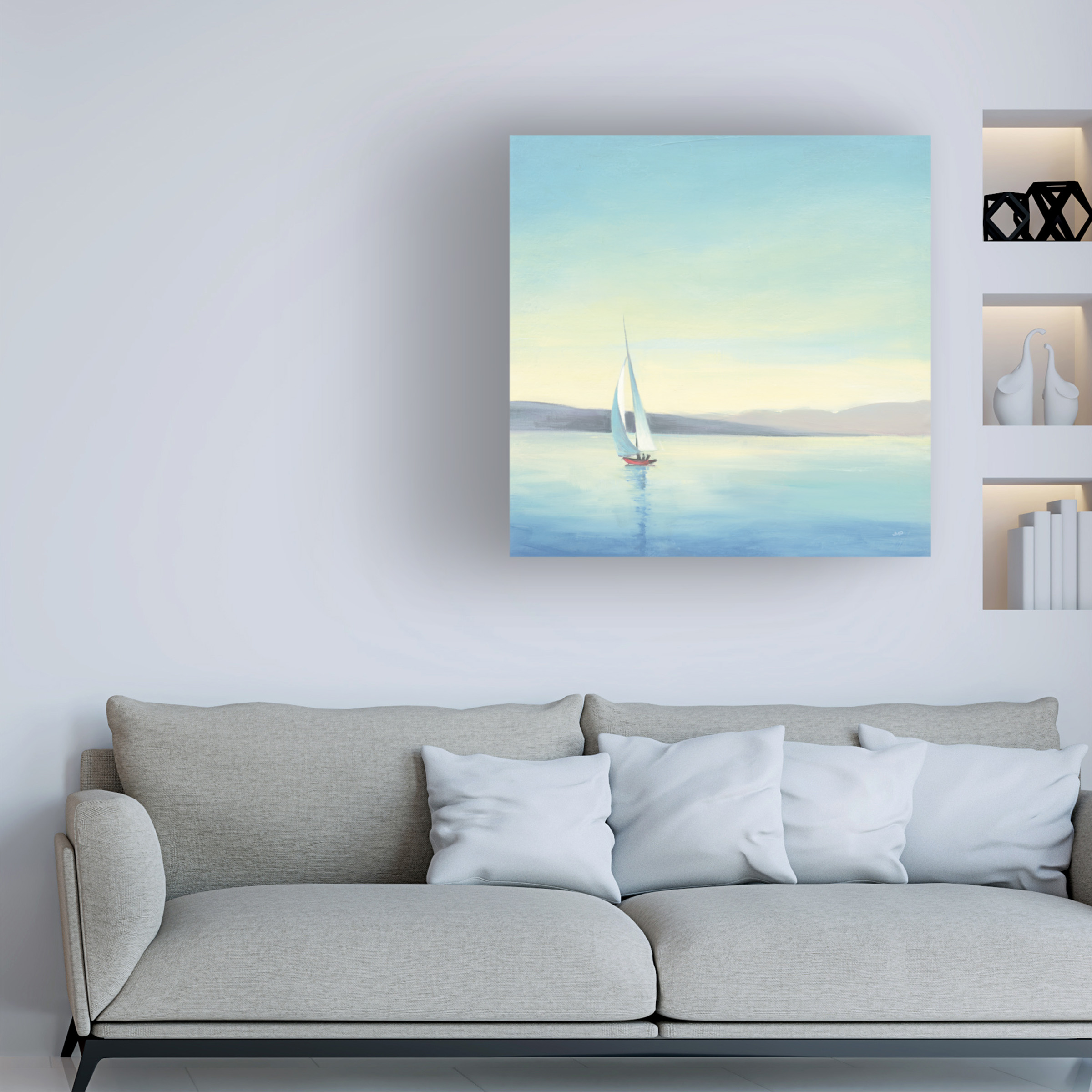 Trademark Fine Art 'Heading Home Sailboat' Canvas Art by Julia Purinton