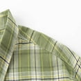thumbnail image 6 of Iugvhana Men's Plaid Print Shirts Casual Loose Fit Turndown Collar Button Down Shirt Top Leisure Long Sleeve Blouses Green XXL, 6 of 7