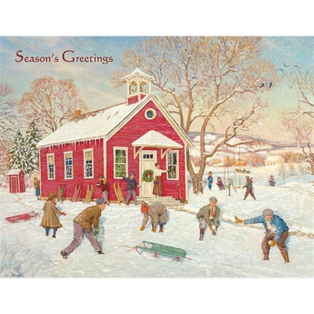 Lang "country School" Boxed Christmas Ca