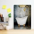 thumbnail image 5 of FMSHPON Vintage Bathtub Clipboard Hardboard Wood Nursing Clip Board and Pull for Standard A4 Letter 13x9 inches, 5 of 7