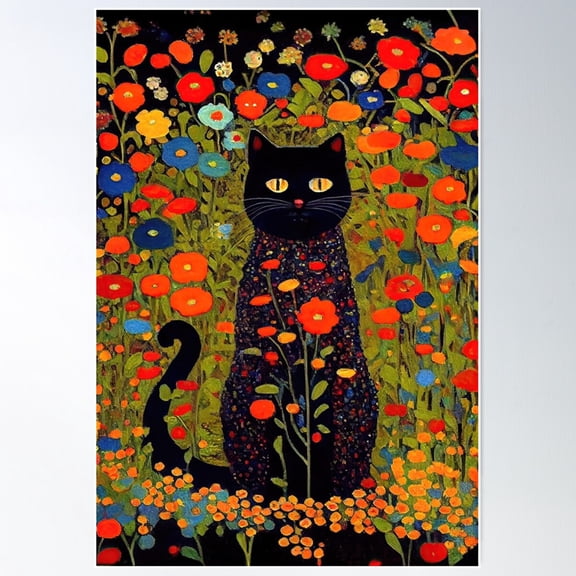 Klimt'S Garden Poster Wall Art, Modern Wall Decor For Living Room Bedroom, 8x12 UNFRAMED