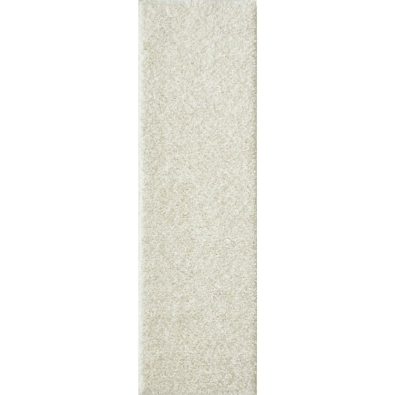 Loomaknoti Vemoa Altomarze 2' x 7' Light Grey Stripe Indoor Runner Rug