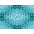 thumbnail image 1 of Ahgly Company Machine Washable Indoor Rectangle Transitional Bright Turquoise Blue Area Rugs, 8' x 12', 1 of 7