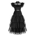 thumbnail image 3 of Vestidos de Cosplay de película Wednesday Addams, disfraz gótico de viento para adultos y niños, disfraces de fiesta de Halloween, 3 of 5