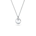 thumbnail image 2 of Bling Jewelry Womens Tiny Minimalist Initial Pendant Necklace Sterling Silver A-Z Alphabet Disc, 2 of 6