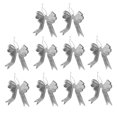 thumbnail image 1 of 10 piezas brillo Bowknot forma árbol de Navidad decoración percha ornamento plata Yuyangstore percha de árbol de navidad, 1 of 8