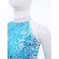 thumbnail image 5 of vastwit Kids Girls Sequins Ballet Dance Dress Jazz Latin Ballroom Dancewear Ballerina Sleeveless Tutu Skirt Leotards Blue 12, 5 of 7