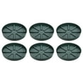 thumbnail image 1 of Platillos para macetas Uxcell de 10.5 pulgadas, paquete de 6, bandeja de goteo redonda de plástico para macetas de flores, verde, 1 of 1